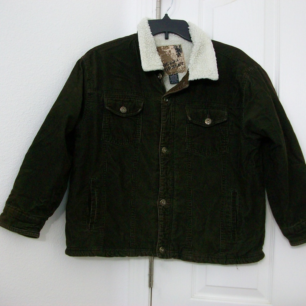 ⚡Ocean Current Brown Corduroy Fleece Lined Jacket